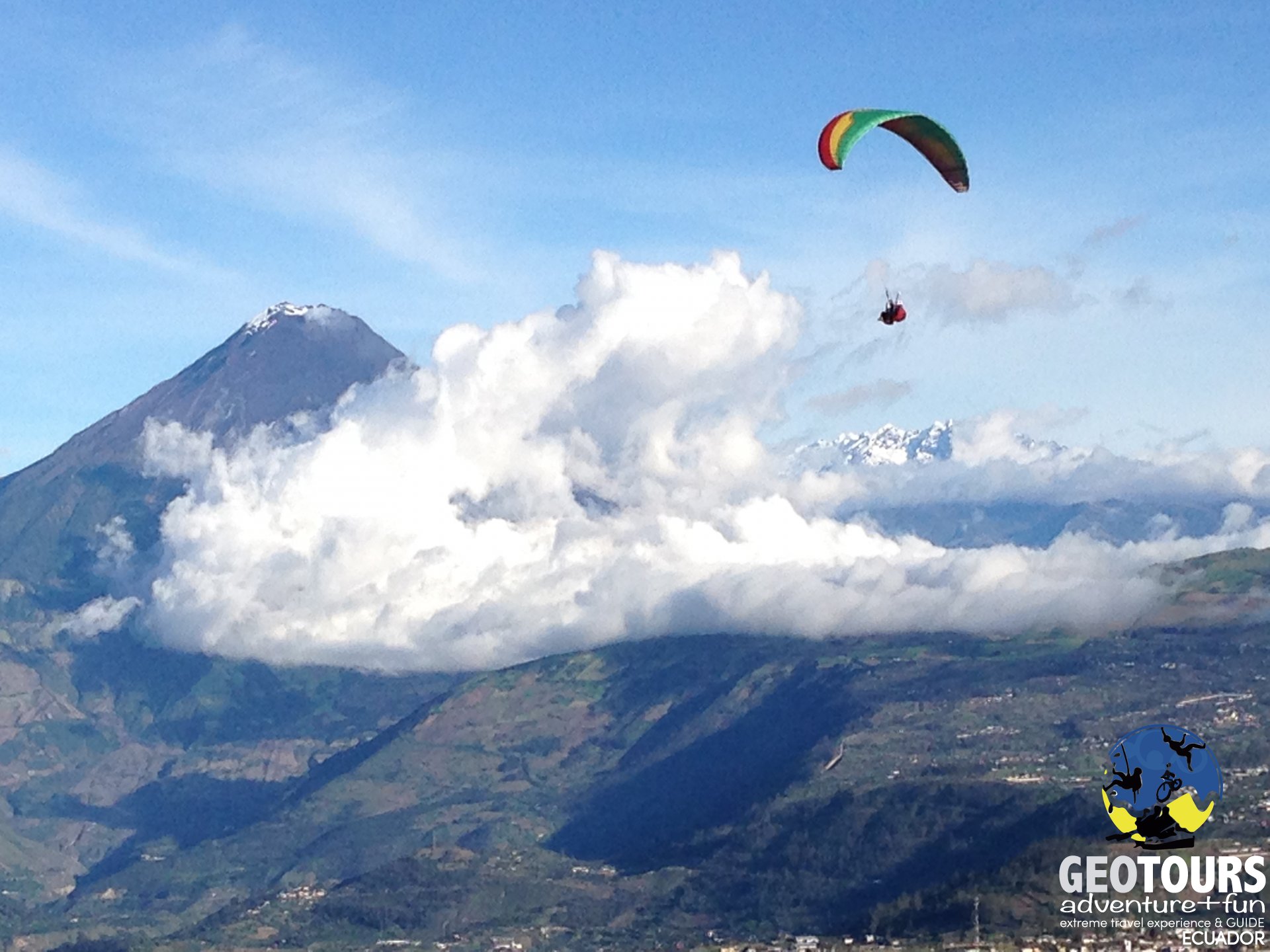 ¿Qué Volcanes puedo ver en el tour de parapente?