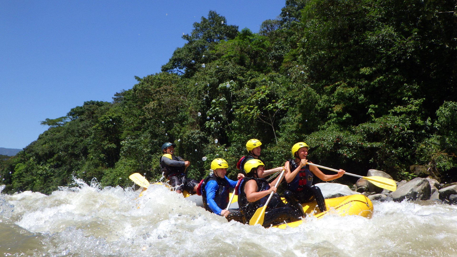 Geotours guides on an adventure tour in Baños de Agua Santa, Ecuador